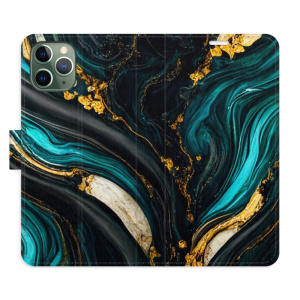 Flip pouzdro iSaprio - Apple iPhone 11 Pro - Dark Paint - kapsičky na karty