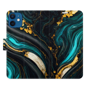 Flip pouzdro iSaprio - Apple iPhone 12 mini - Dark Paint - kapsičky na karty