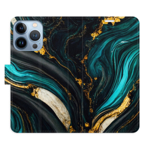 Flip pouzdro iSaprio - Apple iPhone 13 Pro - Dark Paint - kapsičky na karty