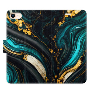 Flip pouzdro iSaprio - Apple iPhone 7 / 8 / SE 2020 / SE 2022 - Dark Paint - kapsičky na karty