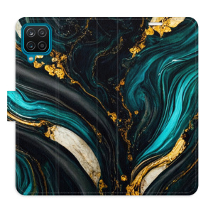 Flip pouzdro iSaprio - Samsung Galaxy A12 / M12 - Dark Paint - kapsičky na karty