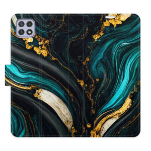 Flip pouzdro iSaprio - Samsung Galaxy A22 5G - Dark Paint - kapsičky na karty