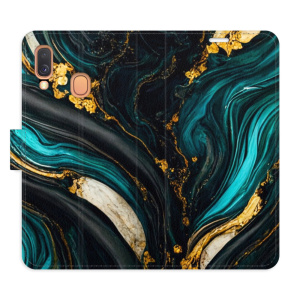 Flip pouzdro iSaprio - Samsung Galaxy A40 - Dark Paint - kapsičky na karty