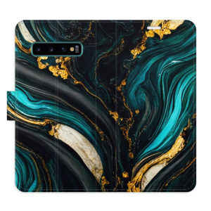 Flip pouzdro iSaprio - Samsung Galaxy S10 - Dark Paint - kapsičky na karty