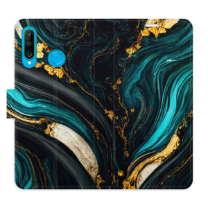 Flip pouzdro iSaprio - Huawei P30 Lite - Dark Paint - kapsičky na karty