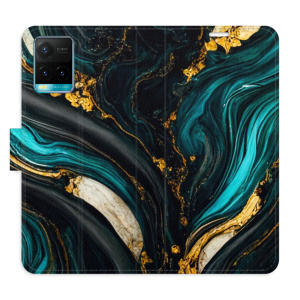 Flip pouzdro iSaprio - Vivo Y21 / Y21s / Y33s - Dark Paint - kapsičky na karty