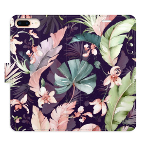 Flip pouzdro iSaprio - Apple iPhone 7 Plus / 8 Plus - Flower Pattern 08 - kapsičky na karty