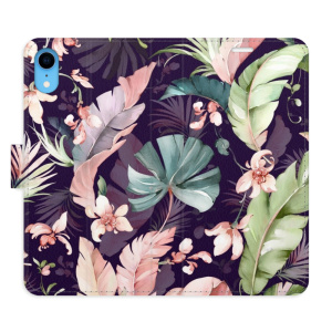 Flip pouzdro iSaprio - Apple iPhone XR - Flower Pattern 08 - kapsičky na karty