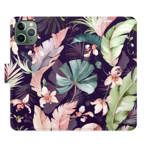 Flip pouzdro iSaprio - Apple iPhone 11 Pro - Flower Pattern 08 - kapsičky na karty