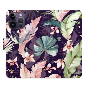 Flip pouzdro iSaprio - Apple iPhone 14 Pro Max - Flower Pattern 08 - kapsičky na karty