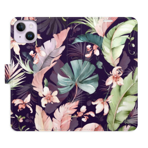Flip pouzdro iSaprio - Apple iPhone 14 Plus - Flower Pattern 08 - kapsičky na karty