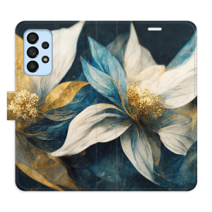 Flip pouzdro iSaprio - Samsung Galaxy A53 5G - Gold Flowers - kapsičky na karty