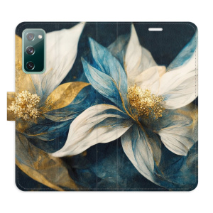 Flip pouzdro iSaprio - Samsung Galaxy S20 FE - Gold Flowers - kapsičky na karty