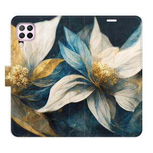 Flip pouzdro iSaprio - Huawei P40 Lite - Gold Flowers - kapsičky na karty