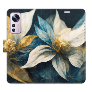 Flip pouzdro iSaprio - Xiaomi 12 / 12X - Gold Flowers - kapsičky na karty