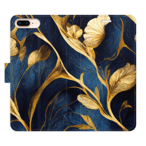 Flip pouzdro iSaprio - Apple iPhone 7 Plus / 8 Plus - GoldBlue - kapsičky na karty