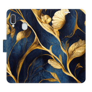 Flip pouzdro iSaprio - Samsung Galaxy A20e - GoldBlue - kapsičky na karty