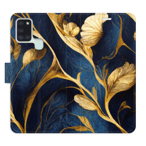 Flip pouzdro iSaprio - Samsung Galaxy A21s - GoldBlue - kapsičky na karty