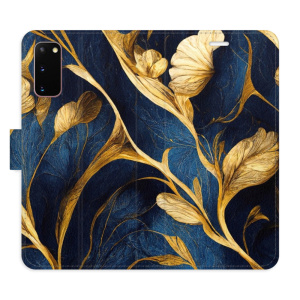 Flip pouzdro iSaprio - Samsung Galaxy S20 - GoldBlue - kapsičky na karty
