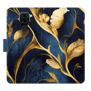 Flip pouzdro iSaprio - Xiaomi Redmi Note 9 - GoldBlue - kapsičky na karty