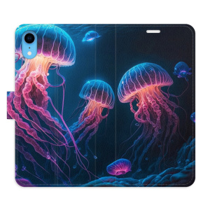 Flip pouzdro iSaprio - Apple iPhone XR - Jellyfish - kapsičky na karty