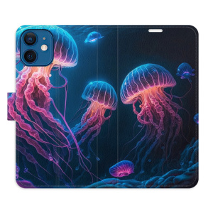 Flip pouzdro iSaprio - Apple iPhone 12 mini - Jellyfish - kapsičky na karty