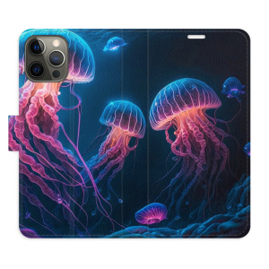 Flip pouzdro iSaprio - Apple iPhone 12 / 12 Pro - Jellyfish - kapsičky na karty