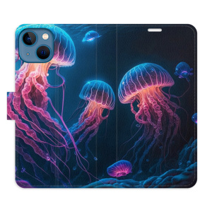 Flip pouzdro iSaprio - Apple iPhone 13 - Jellyfish - kapsičky na karty