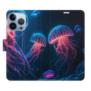 Flip pouzdro iSaprio - Apple iPhone 13 Pro - Jellyfish - kapsičky na karty