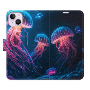 Flip pouzdro iSaprio - Apple iPhone 14 Plus - Jellyfish - kapsičky na karty