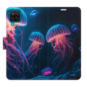 Flip pouzdro iSaprio - Samsung Galaxy A12 / M12 - Jellyfish - kapsičky na karty