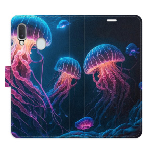 Flip pouzdro iSaprio - Samsung Galaxy A20e - Jellyfish - kapsičky na karty