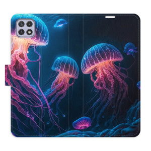Flip pouzdro iSaprio - Samsung Galaxy A22 5G - Jellyfish - kapsičky na karty