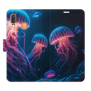 Flip pouzdro iSaprio - Samsung Galaxy A40 - Jellyfish - kapsičky na karty