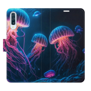 Flip pouzdro iSaprio - Samsung Galaxy A50 - Jellyfish - kapsičky na karty