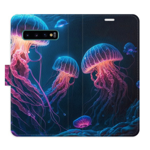 Flip pouzdro iSaprio - Samsung Galaxy S10 - Jellyfish - kapsičky na karty