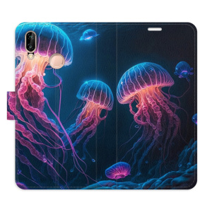Flip pouzdro iSaprio - Huawei P20 Lite - Jellyfish - kapsičky na karty