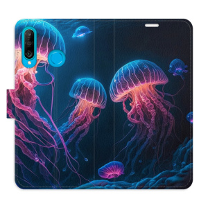 Flip pouzdro iSaprio - Huawei P30 Lite - Jellyfish - kapsičky na karty