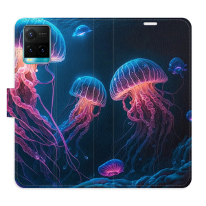 Flip pouzdro iSaprio - Vivo Y21 / Y21s / Y33s - Jellyfish - kapsičky na karty