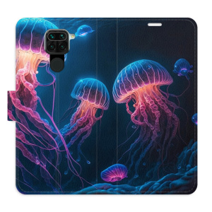 Flip pouzdro iSaprio - Xiaomi Redmi Note 9 - Jellyfish - kapsičky na karty