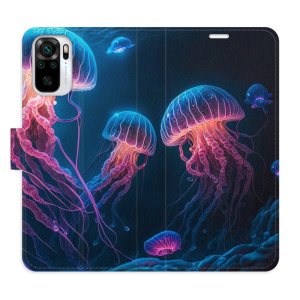 Flip pouzdro iSaprio - Xiaomi Redmi Note 10 / Note 10S - Jellyfish - kapsičky na karty