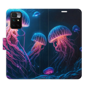 Flip pouzdro iSaprio - Xiaomi Redmi 10 /  Redmi 10 2022 - Jellyfish - kapsičky na karty