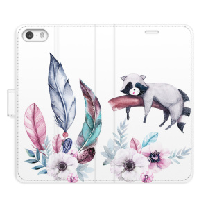 Flip pouzdro iSaprio - Apple iPhone 5 / 5S / SE - Lazy day 02 - kapsičky na karty