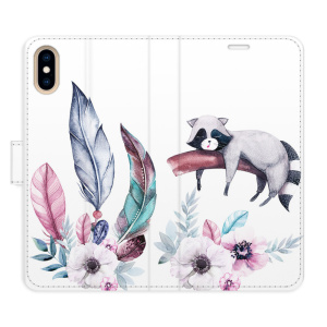 Flip pouzdro iSaprio - Apple iPhone X / XS - Lazy day 02 - kapsičky na karty