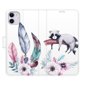 Flip pouzdro iSaprio - Apple iPhone 11 - Lazy day 02 - kapsičky na karty