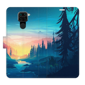 Flip pouzdro iSaprio - Xiaomi Redmi Note 9 - Magical Landscape - kapsičky na karty