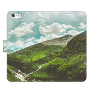 Flip pouzdro iSaprio - Apple iPhone 5 / 5S / SE - Mountain Valley - kapsičky na karty