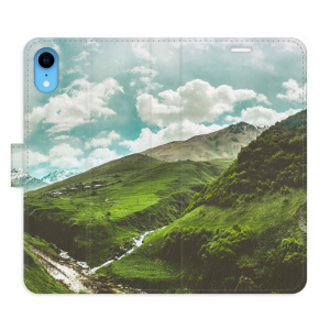 Flip pouzdro iSaprio - Apple iPhone XR - Mountain Valley - kapsičky na karty