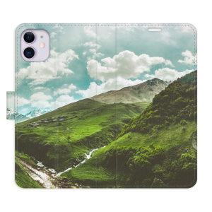 Flip pouzdro iSaprio - Apple iPhone 11 - Mountain Valley - kapsičky na karty