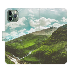 Flip pouzdro iSaprio - Apple iPhone 11 Pro - Mountain Valley - kapsičky na karty